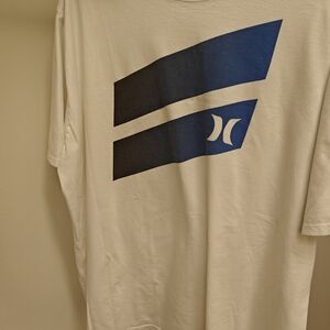 Hurley White and Blue Graphic T-Shirt for Men